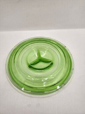 Vintage UV Reactive Hazel Atlas Uranium Glass Jar Lid